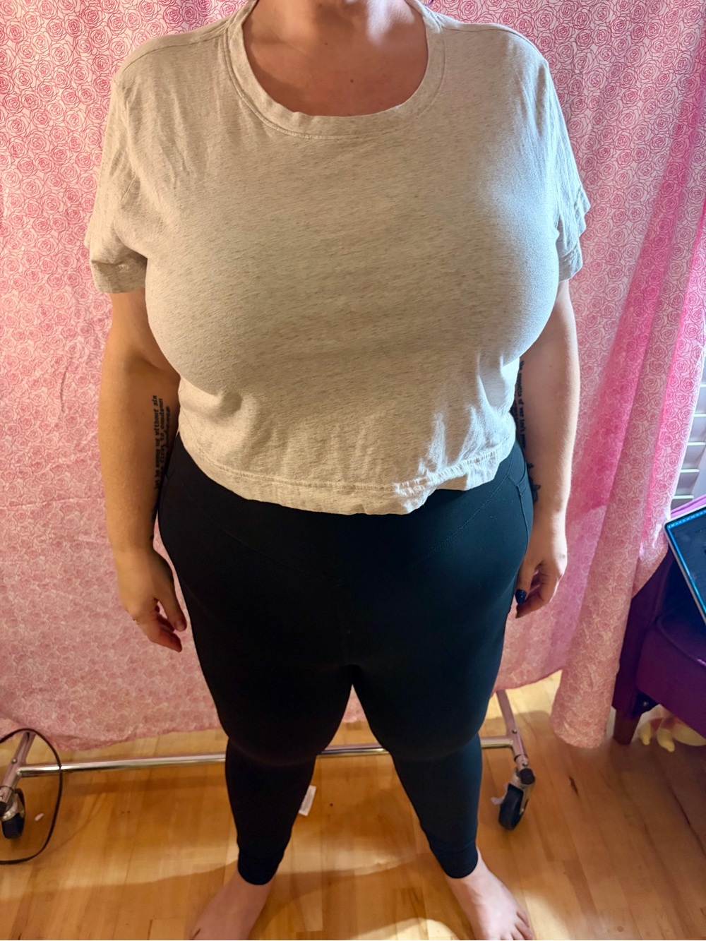 3/$15 PINK by Victoria's Secret Light Gray Tee (XXL)